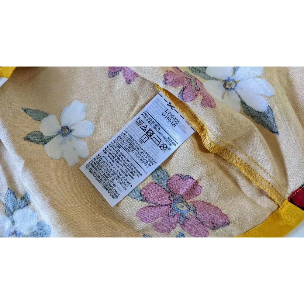 ON Yellow Floral Dress Sz L/10/12